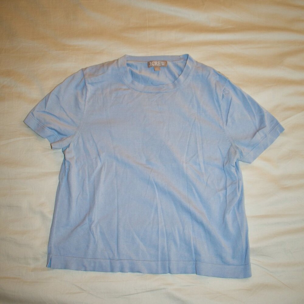 J.Crew Light Blue Crewneck Short Sleeve Tee Size S